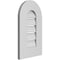 Ekena Millwork Round Top Surface Mount PVC Gable Vent: Functional, w/ 3-1/2"W x 1"P Standard Frame, 12"W x 20"H GVPRT12X2001SF - alternate 2